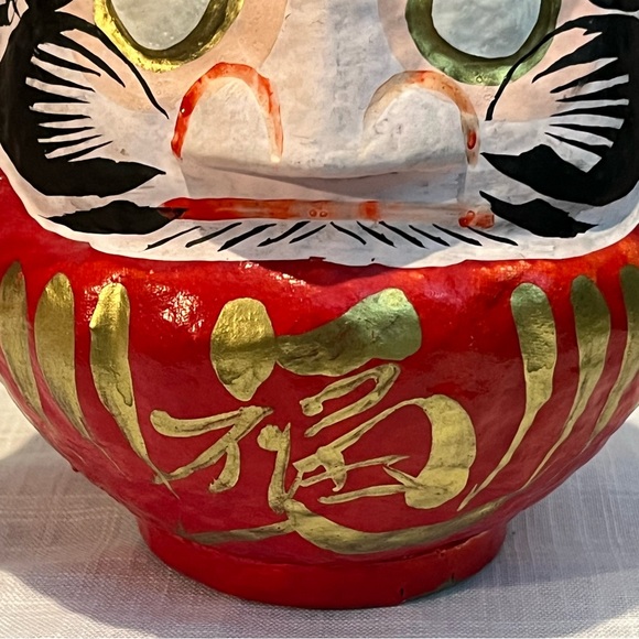 Lucky Daruma Doll/ Art Lucky Daruma/ Bodhidharma Doll /Traditional Japanese Doll - Picture 3 of 9